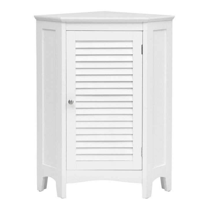 Triangle Bathroom Cabinet with Shutter Door and Adjustable Shelf