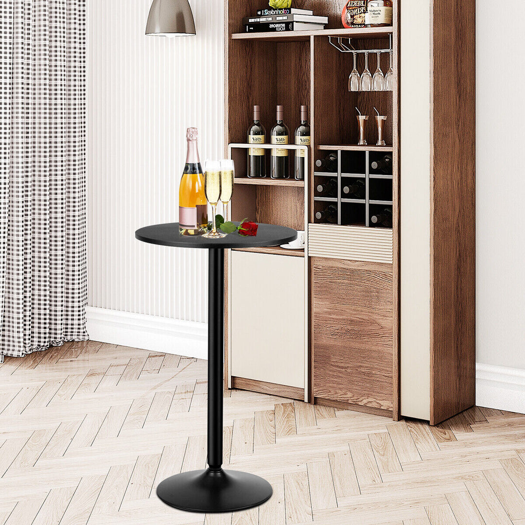 Modern Bar Table with Round Top for Living Room, Restaurant and Bistro