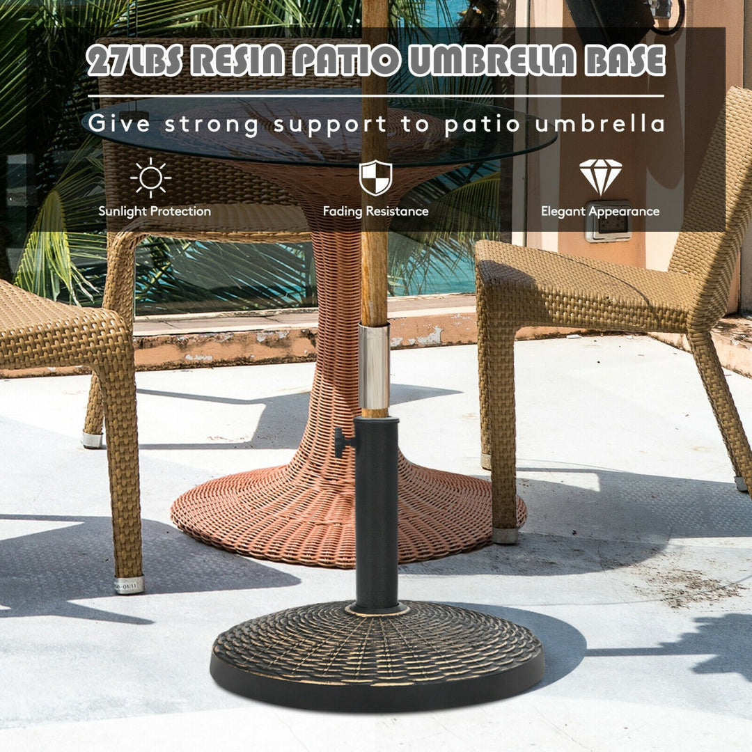 38mm/ 48mm Outdoor Resin Parasol Base with Adjustable Knob