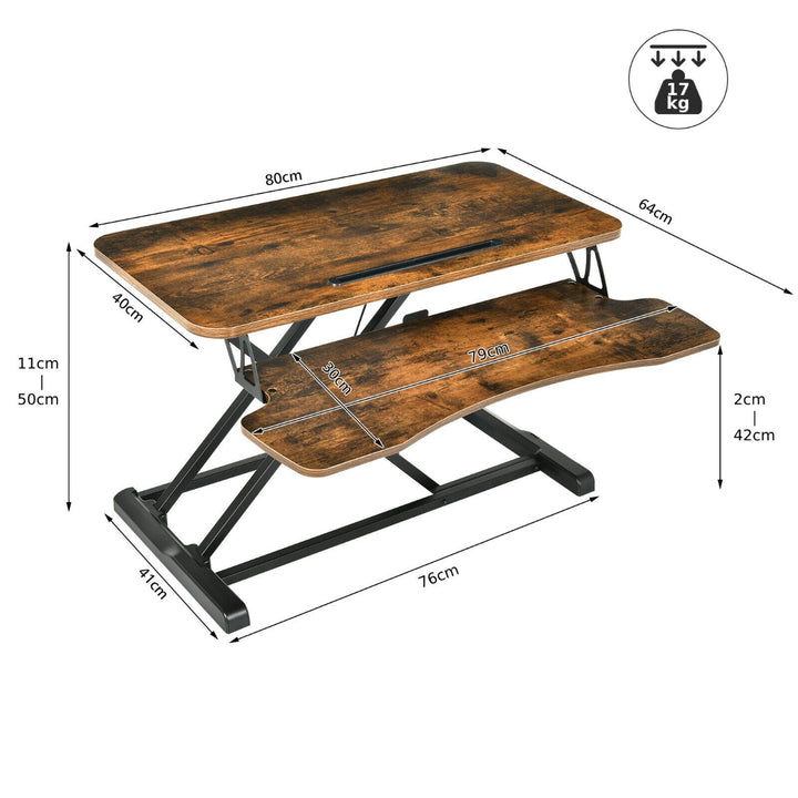 Adjustable Standing Desk with Keyboard Tray