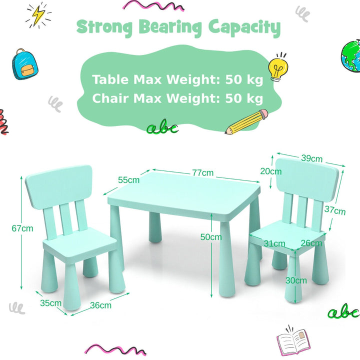 Children's Multi Activity Table and Chair Set-Green