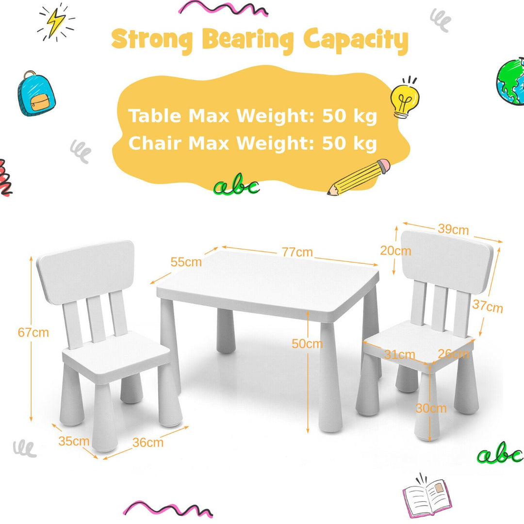 Children's Multi Activity Table and Chair Set-White