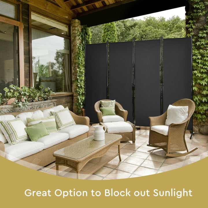 4 Panel Wall Privacy Screen Protector for Home-Black