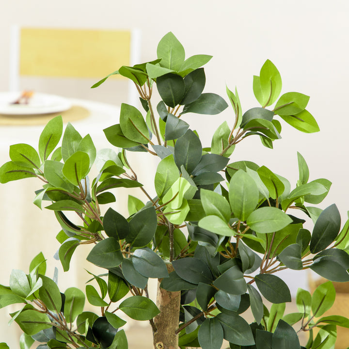 Artificial Plants Bay Leaf Laurel in Pot Fake Plants for Home Indoor Outdoor Decor, 16x16x120cm, Green