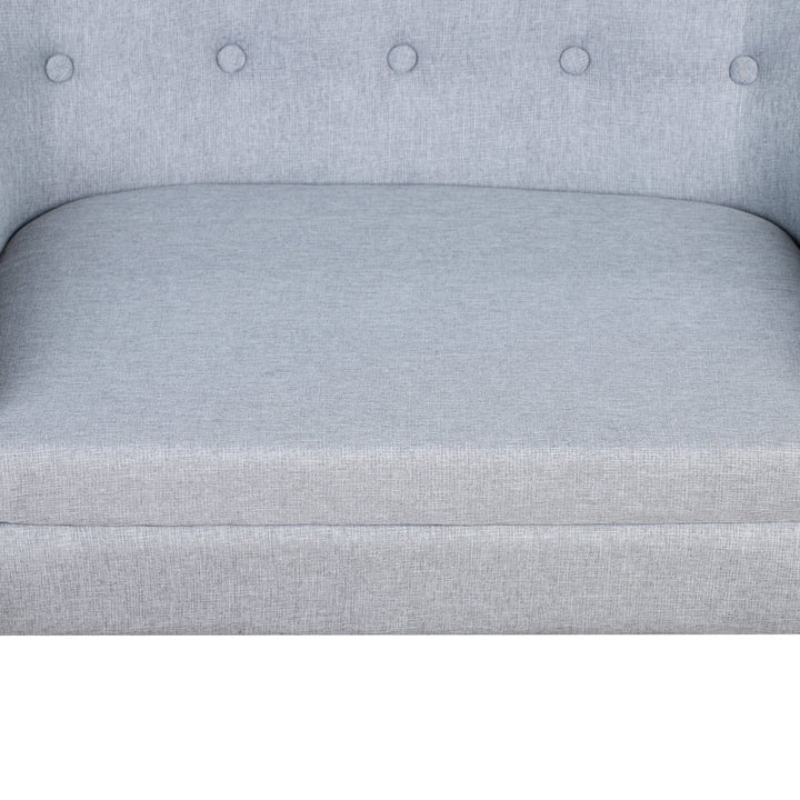 Kids Mini Sofa Children Armchair Seating Chair Bedroom Playroom Furniture Wood Frame Grey