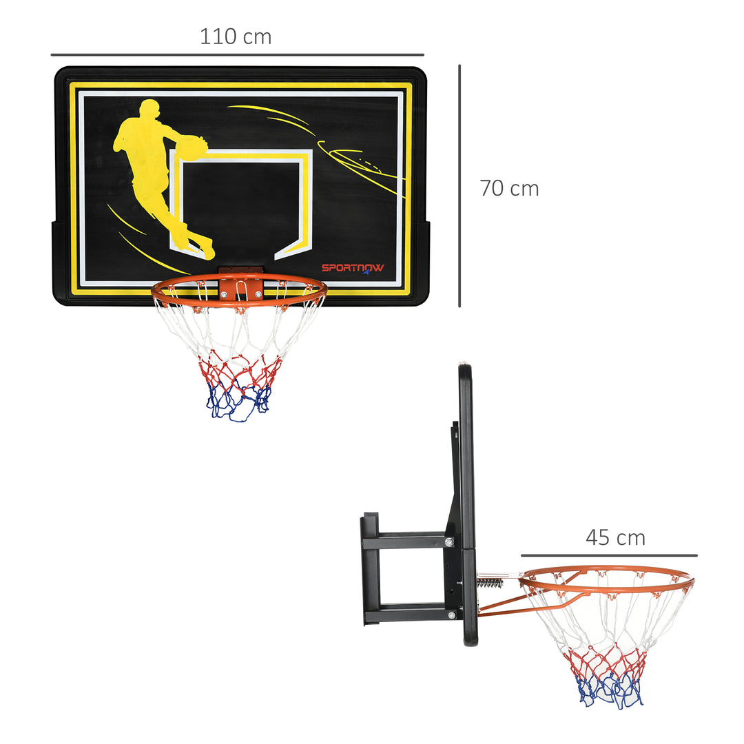 Wall Mounted Basketball Hoop Mini Basketball Hoop and Backboard for Kids and Adults, Outdoor and Indoor