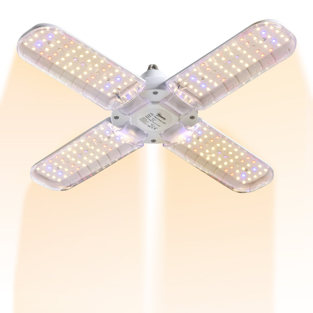 LED Grow Light, Full Spectrum Foldable 20W Plant Grow Lamp with E27 Base and 240Pcs LEDs for Indoor Plants Seedling, Growing, Blooming