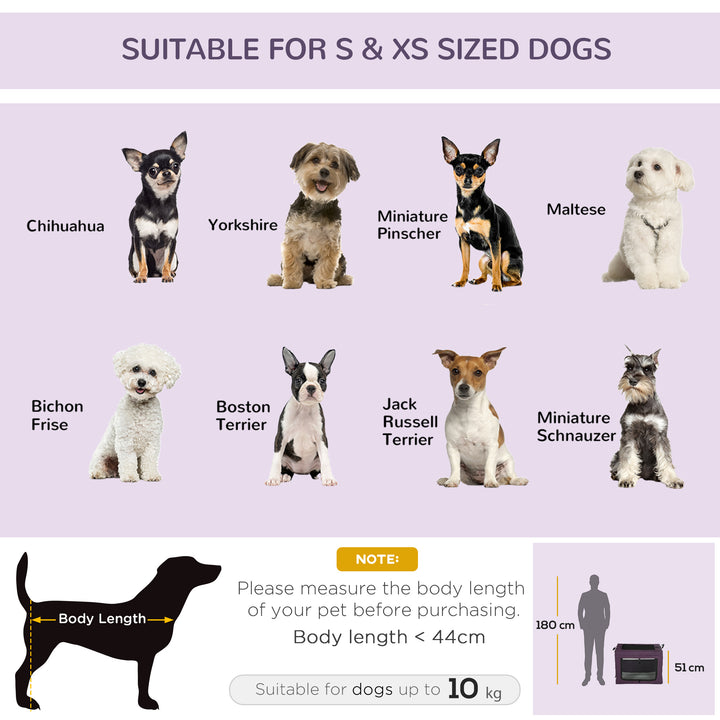 Pet Carrier Portable Cat Carrier Foldable Dog Bag for Miniature and Small Dogs, 69 x 51 x 51 cm, Purple