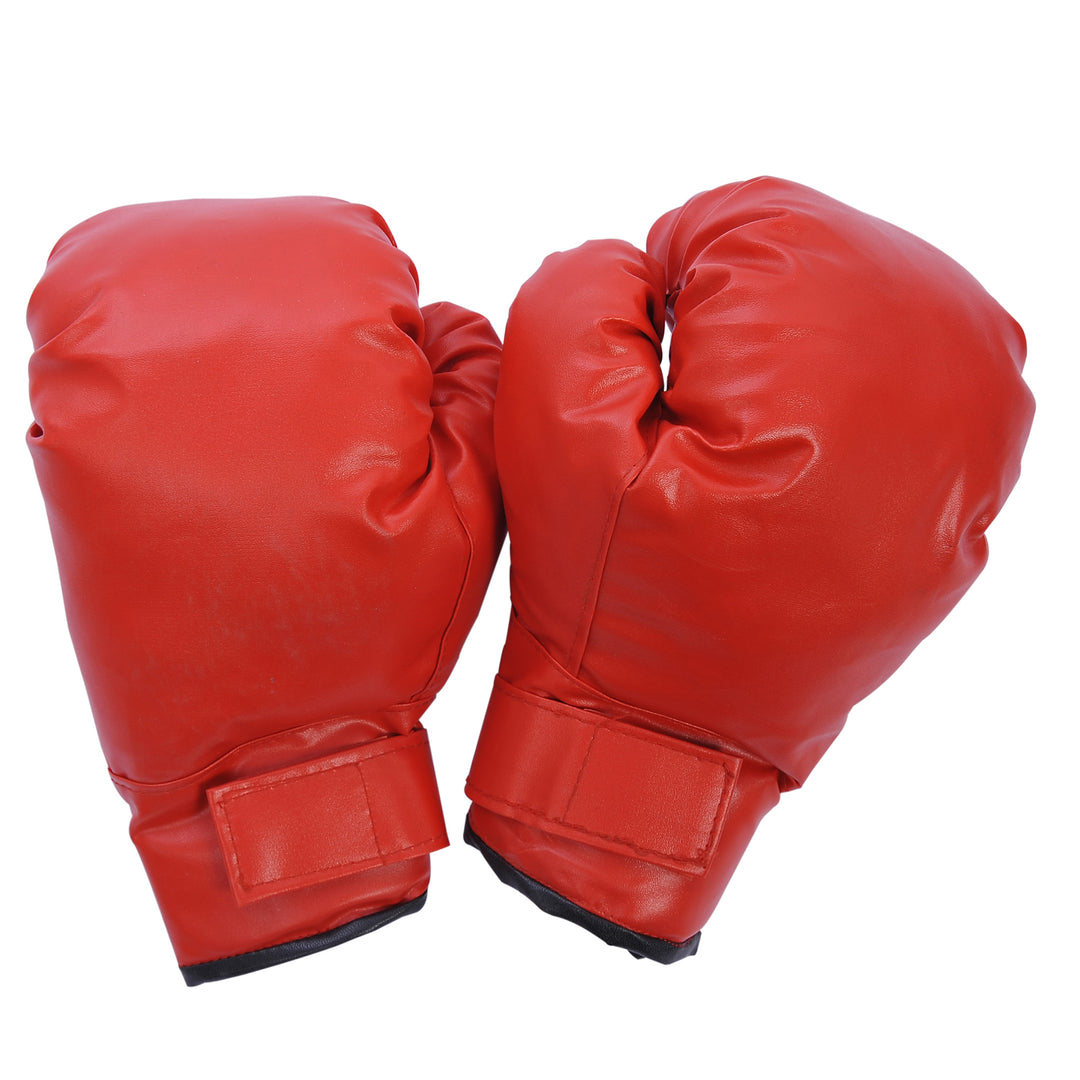 Kids PU Freestanding Boxing Punch Bag w/ Gloves Black/Red