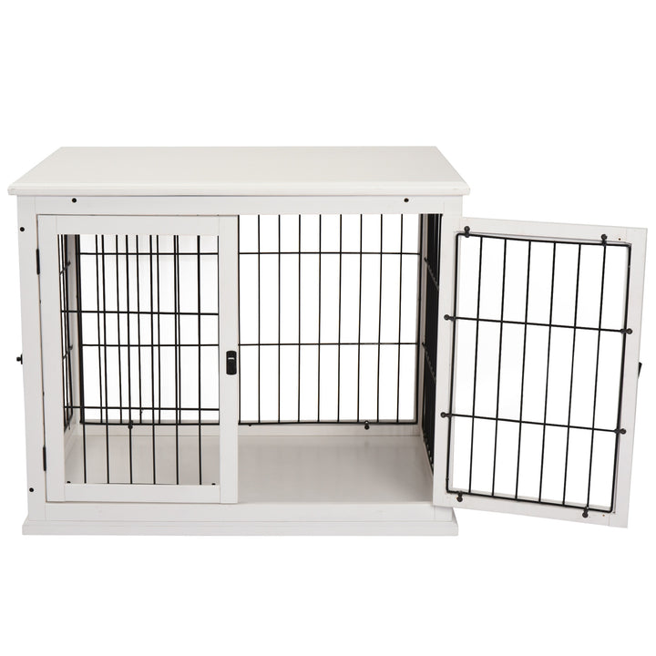 3-Door Small Indoor Pet Cage White