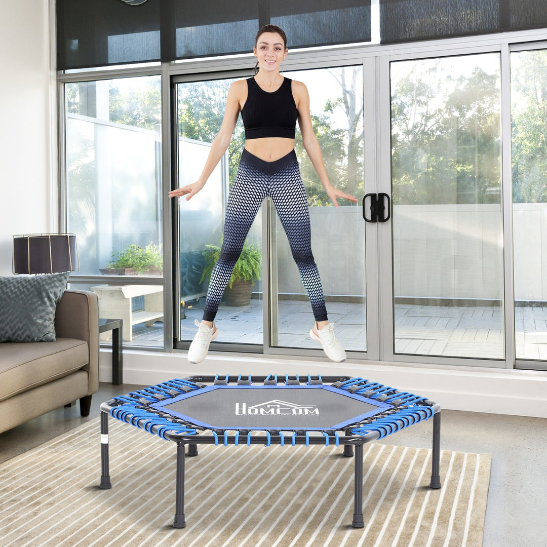 40" Mini Hexagon Steel Frame Trampoline Blue