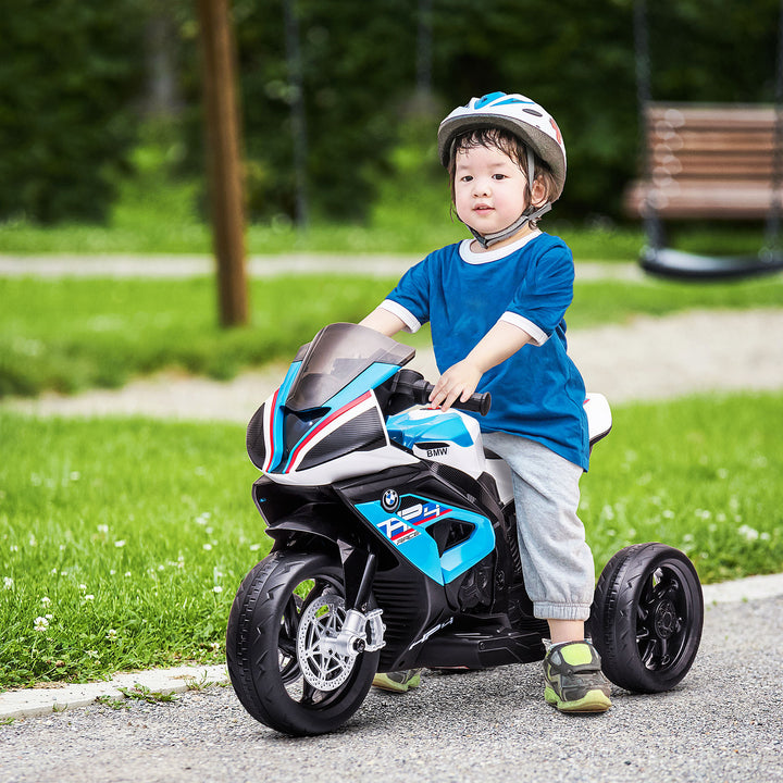 Licensed BMW HP4 Kids Electric Motorbike Ride-On Toy 3-Wheels 6V Battery Powered Motorcycle with Music for Girls Boy 18 - 60 Months, Blue