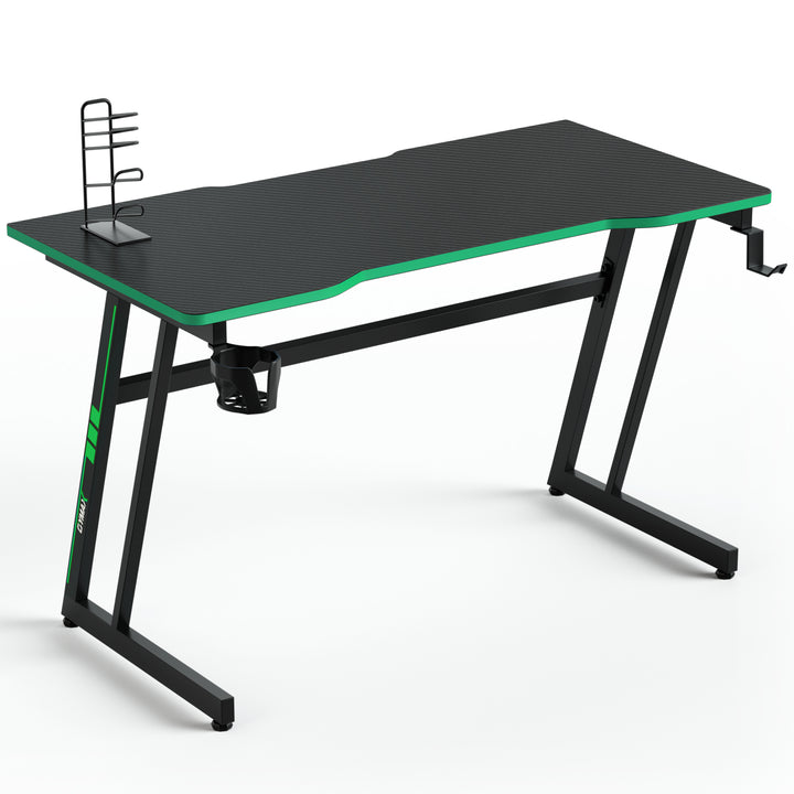 Computer Desk with Headphone Hook-Green