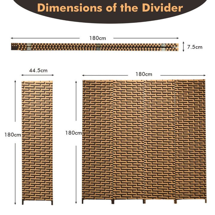 Freestanding 4 Panel Folding Room Divider