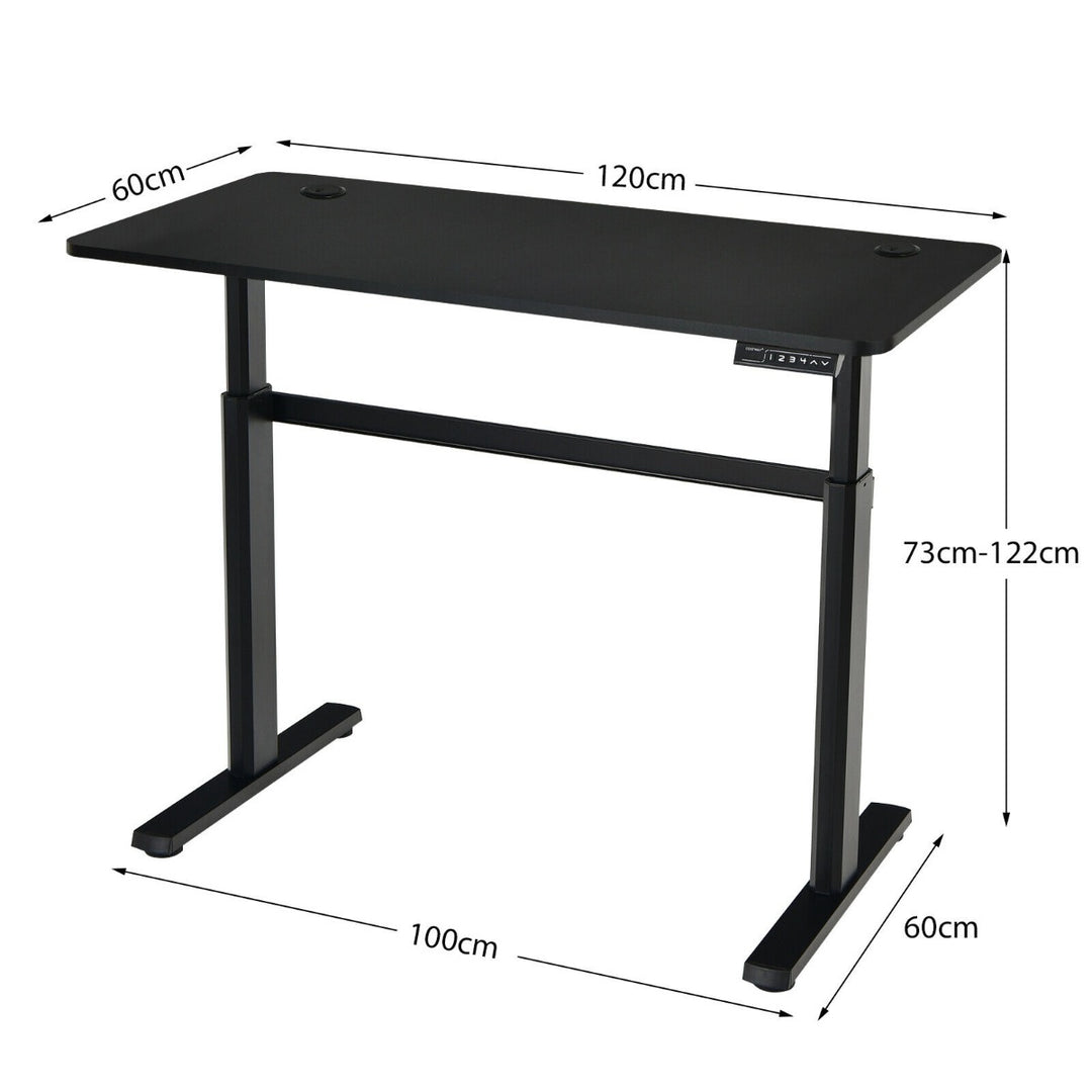 Ergonomic Computer Table and Workstation With USB Charging Port-Black