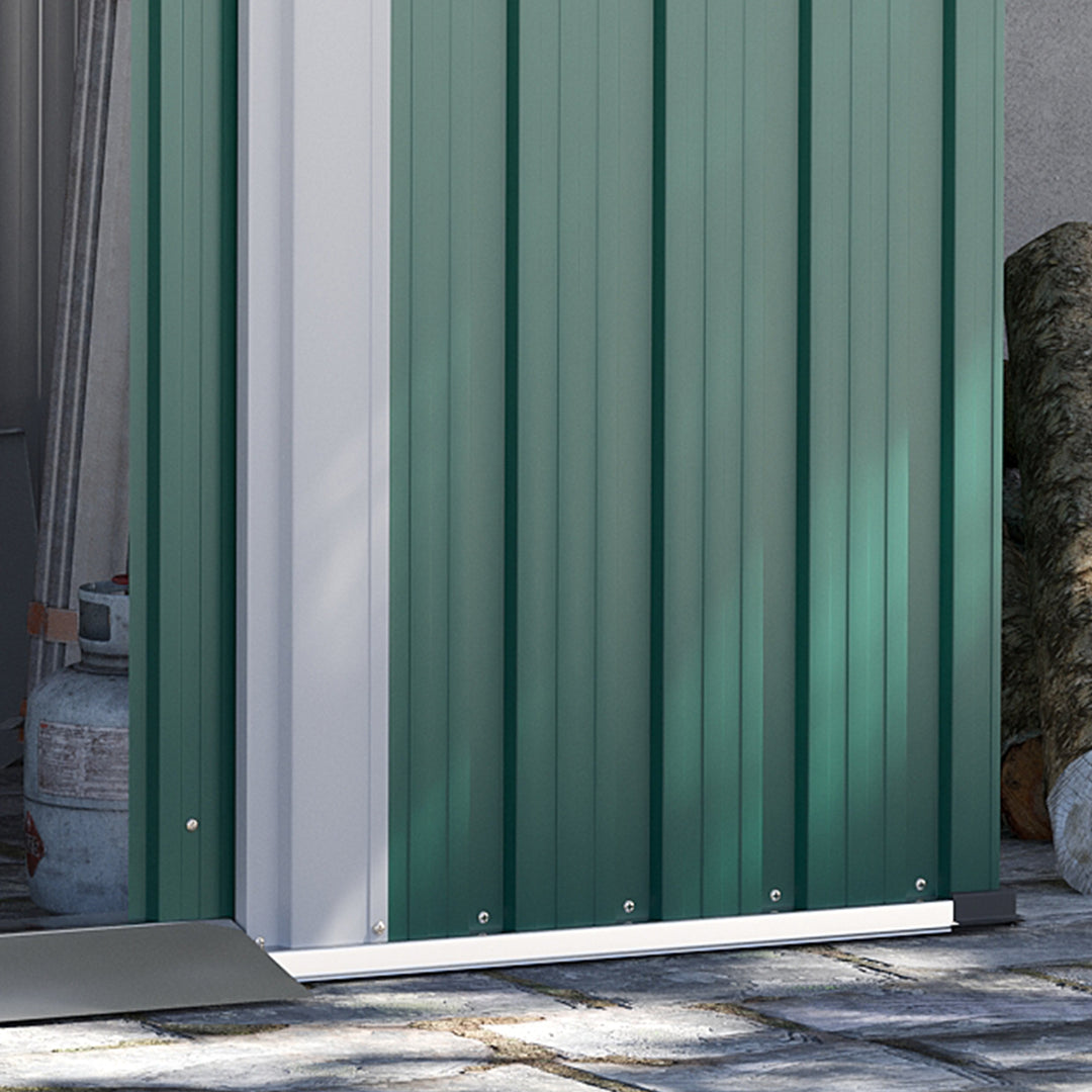 Outsunny 6ft x 3.2ft Garden Metal Storage Shed w/ Double Sliding Door and Air Vents, Tool Storage for Backyard Patio Lawn, Green