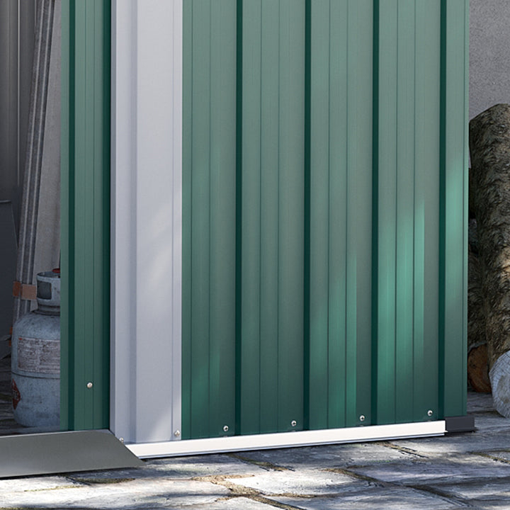 Outsunny 6ft x 3.2ft Garden Metal Storage Shed w/ Double Sliding Door and Air Vents, Tool Storage for Backyard Patio Lawn, Green