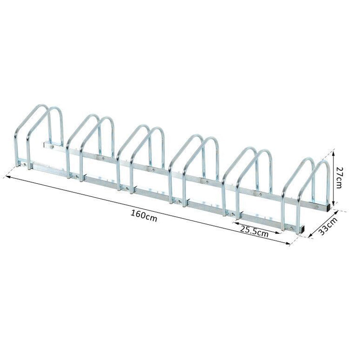 HOMCOM Bike Stand Parking Rack Floor or Wall Mount Bicycle Cycle Storage Locking Stand