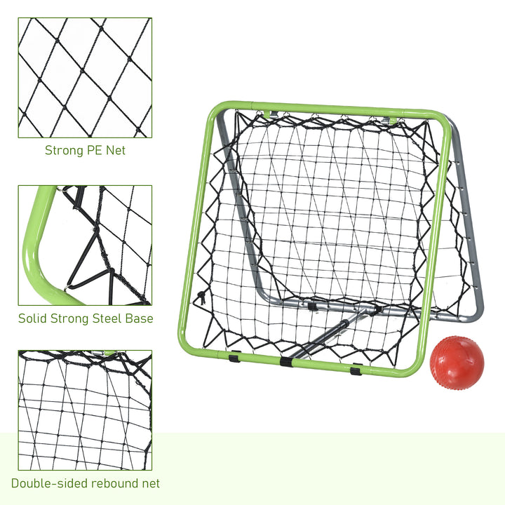 Football Training Net, Soccer Kickback Target Goal Both Side Rebounder Net, Adjustable Angle Goal Training Set for Kids and Children, Backyard