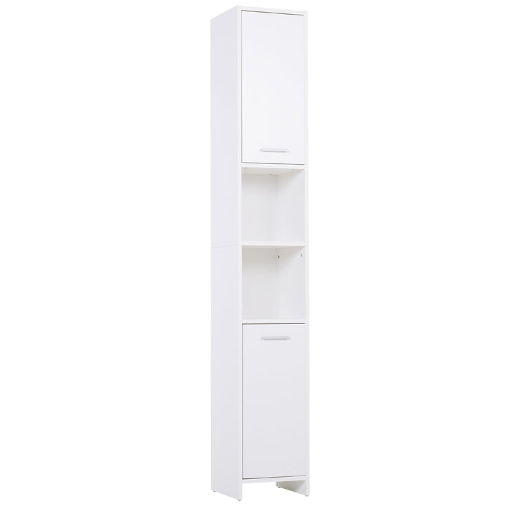 Particle Board Tall Freestanding Bathroom Storage Cabinet White