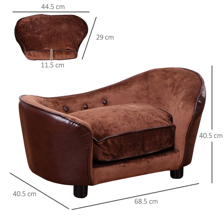 Pet Sofa,66.5L x 40.5W x 35.5H cm-Coffee