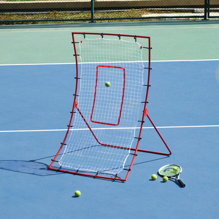 Steel Frame Adjustable 5-Angle Rebounder Goal Red/White