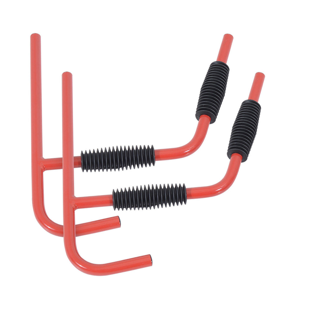 HOMCOM Canoe/Kayak  Aluminum Wall Mount Hangers-Red