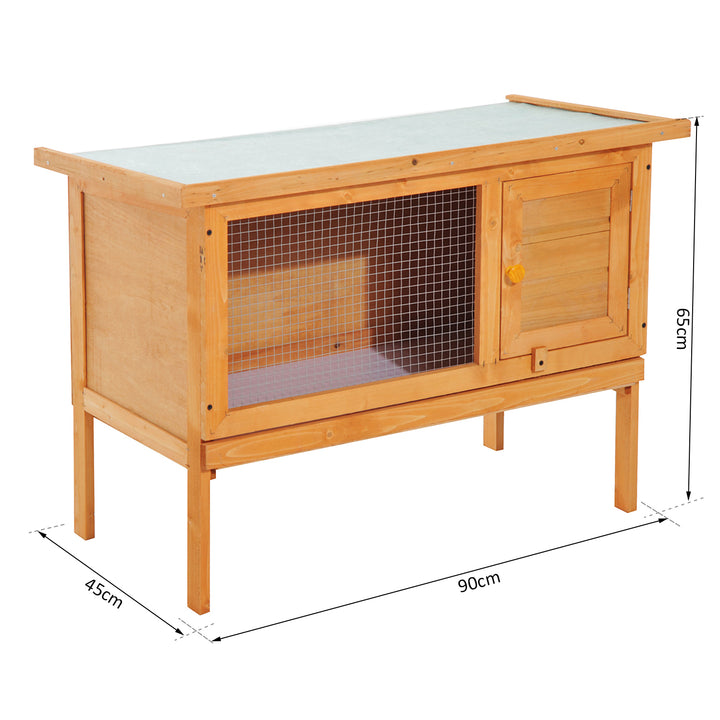 Rabbit Hutch,90Lx45Wx65H cm-Fir Wood