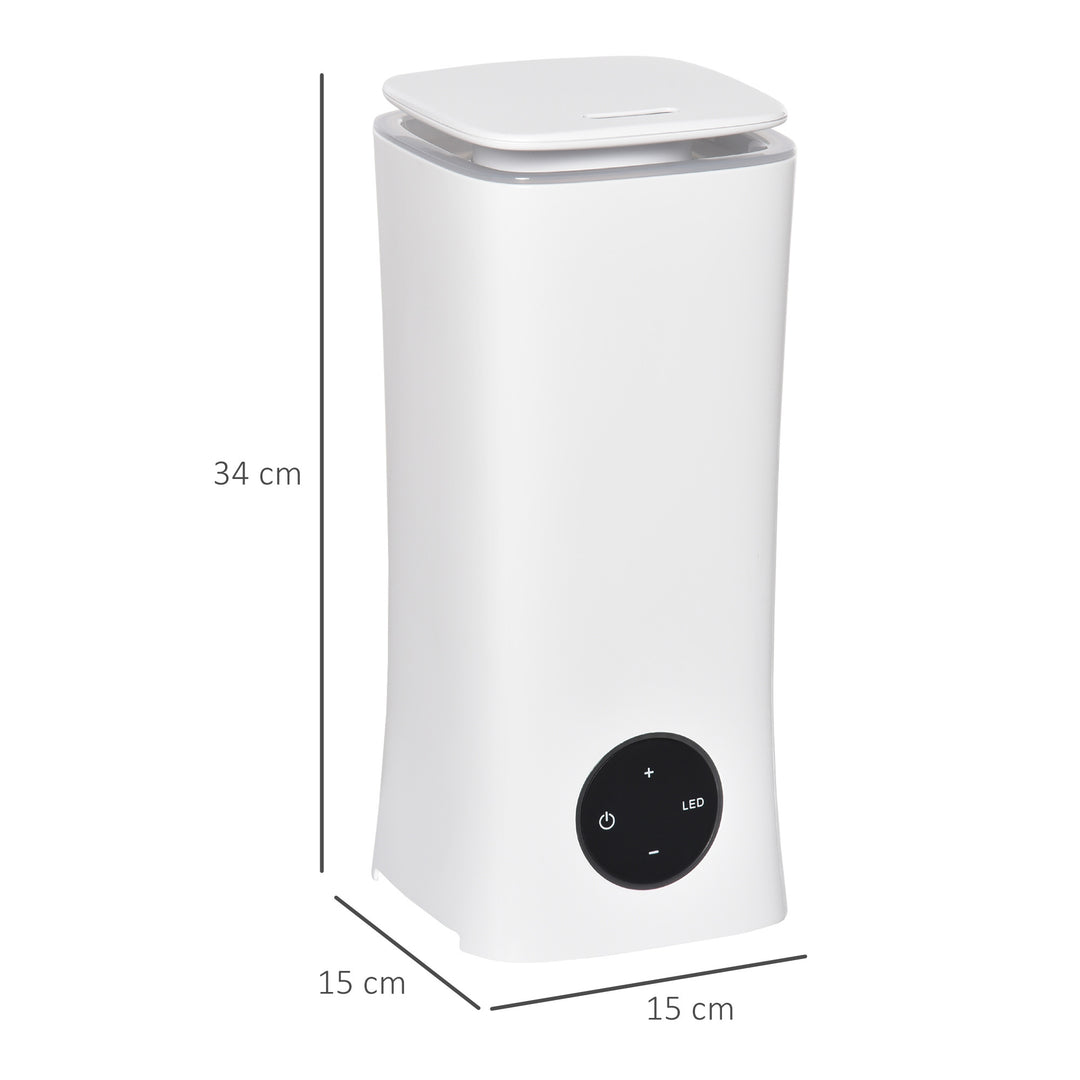 2L Cool Mist Humidifier Ultrasonic Air Humidifier with 7-Colour Lights, 3 Adjustable Mist Mode, Auto Shut Off, 8-10 Working Hours, White