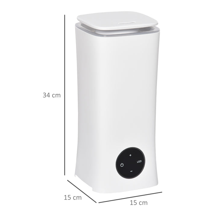 2L Cool Mist Humidifier Ultrasonic Air Humidifier with 7-Colour Lights, 3 Adjustable Mist Mode, Auto Shut Off, 8-10 Working Hours, White