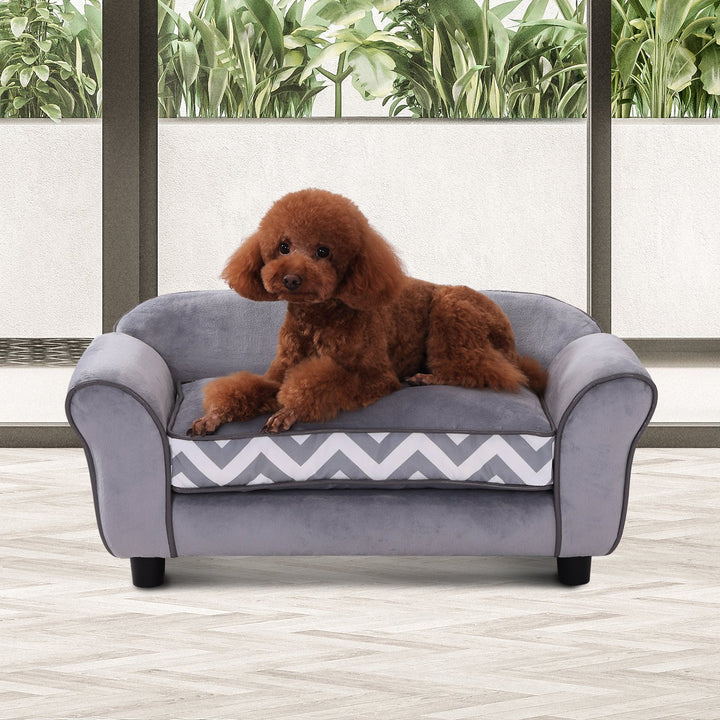 73.5Lx41Wx33H cm Pet Sofa-Grey/Black