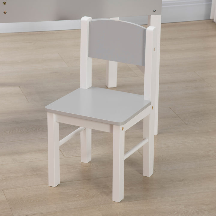 Kids Table and Chair Set, with Storage Space - Grey