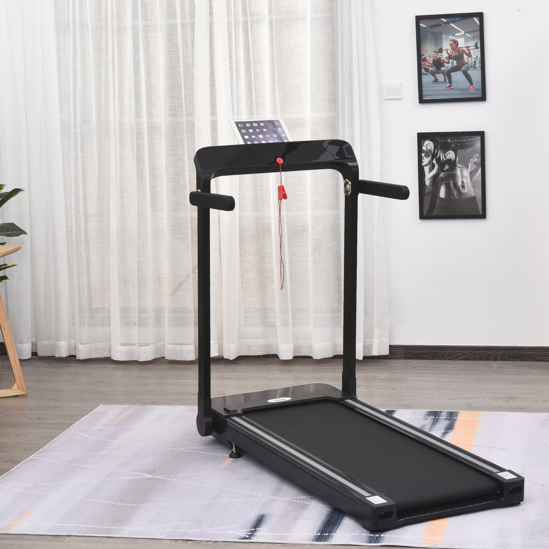 600W Foldable Steel Motorised Treadmill Black