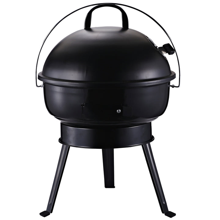 Charcoal BBQ Charcoal Grill Metal Portable Tripod Grill Black