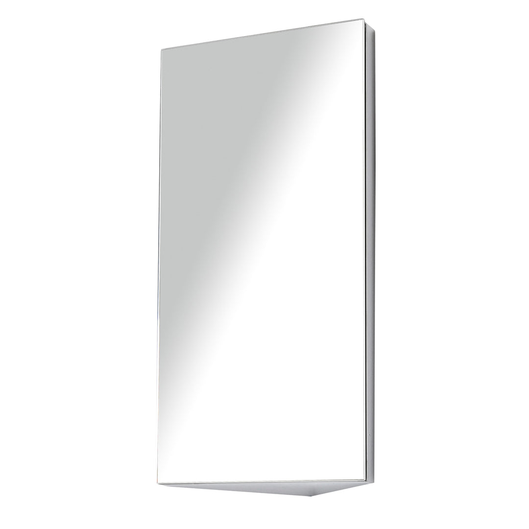 Bathroom Mirror Storage Cabinet Corner Stainless Steel Wall mounted Single Door 300mm (W)