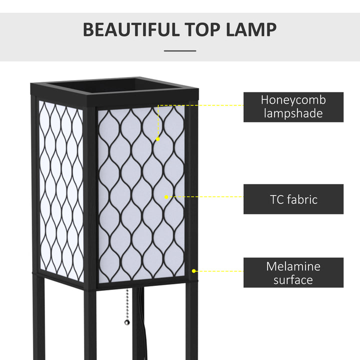 Shelf Floor Lamp Modern Standing Lamp for Living Room Light with 4-tier Open Shelves Large Storage Display