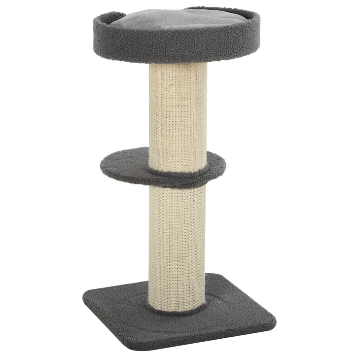 81cm Cat Tree Kitten Activity Center Tower Sisal Scratching Posts Lamb Cashmere Perches Grey