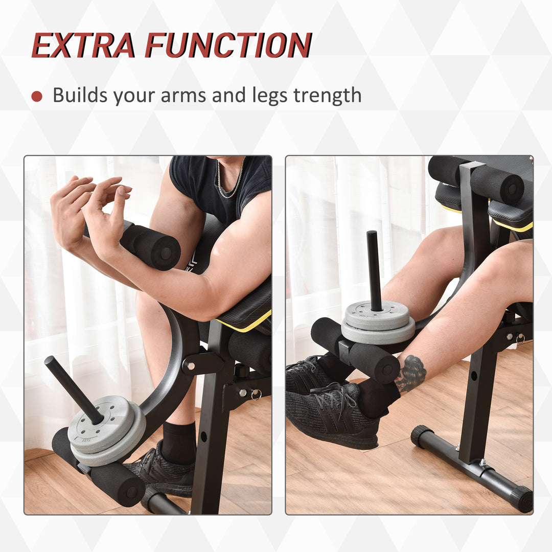 HOMCOM Multi-Functional Dumbbell Weight Bench Adjustable Sit-Up Stand For Home Gym With Adjustable Seat and Back Angle