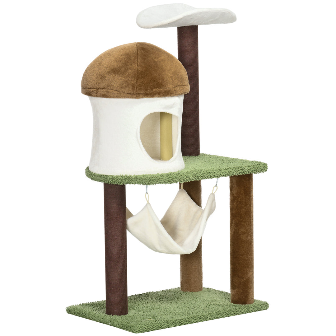Cat Tree, Cat Tower with Sisal Scratching Post, Hammock- Green
