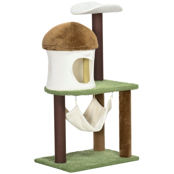 Cat Tree, Cat Tower with Sisal Scratching Post, Hammock- Green