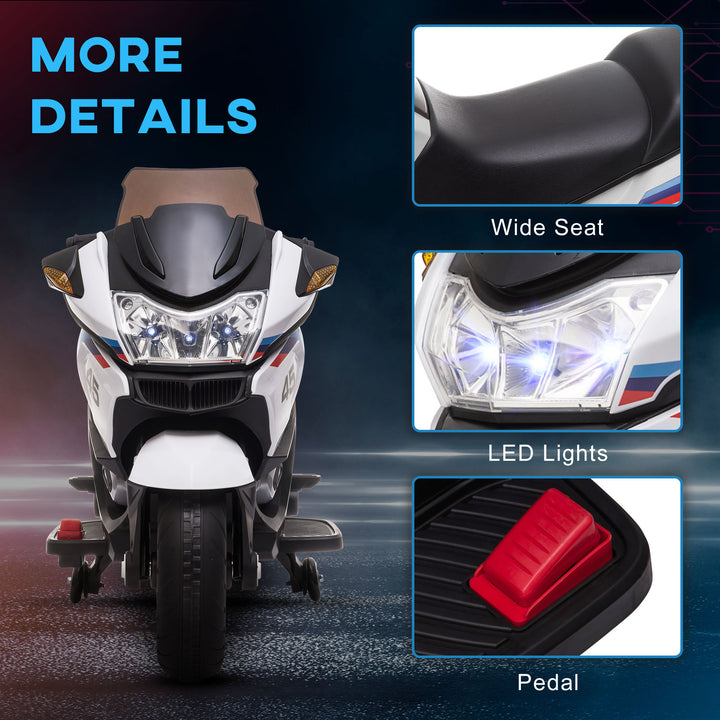 12V Electric Motorbike 3-6 KM/H White