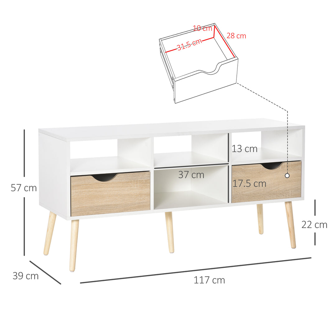 HOMCOM TV Cabinet Stand Unit for TVs up to 42&