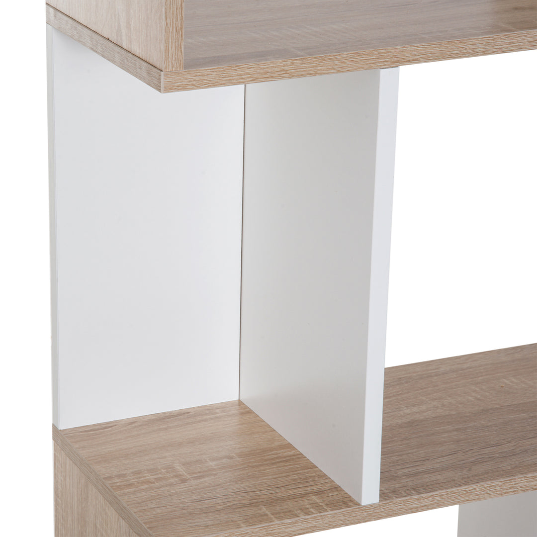 Particle Board 4-tier Storage Display Shelving Bookcase Unit Divider S Shape design Divider Unit