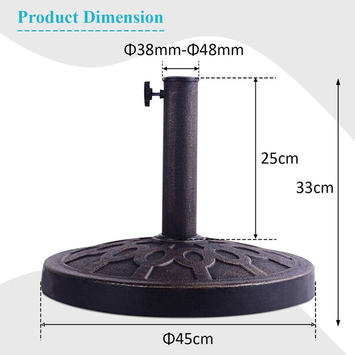 38mm-48mm Heavy Duty Umbrella Stand Holder with Wheels