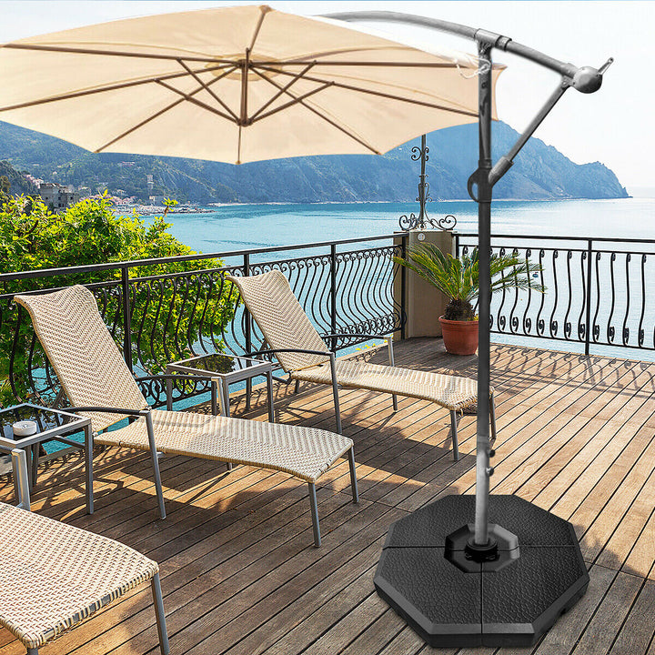 4 Pieces Parasol Base Weight Stand with Concave Handles