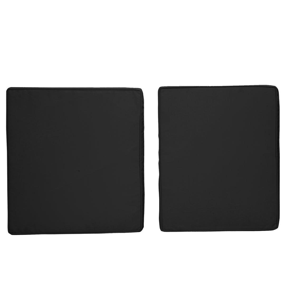 2 Piece Cushion 1 Seat Cushion 1 Back Pad for Rattan Sofa Chair, Indoor and Outdoor Use, Black