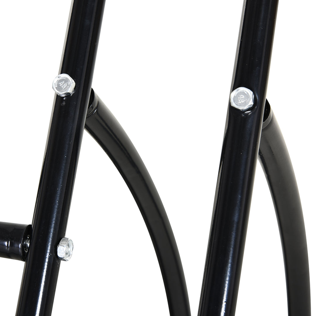 HOMCOM Steel Double-Sided Indoor Bike Rack Black