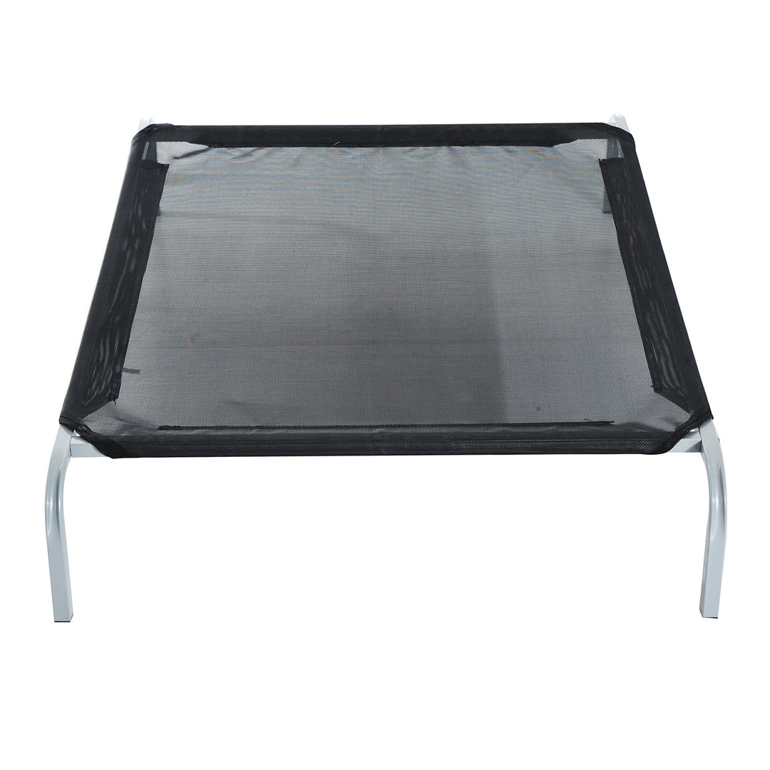 PawHut Elevated Pet Bed Portable Camping Raised Dog Bed w/ Metal Frame Black (Medium)