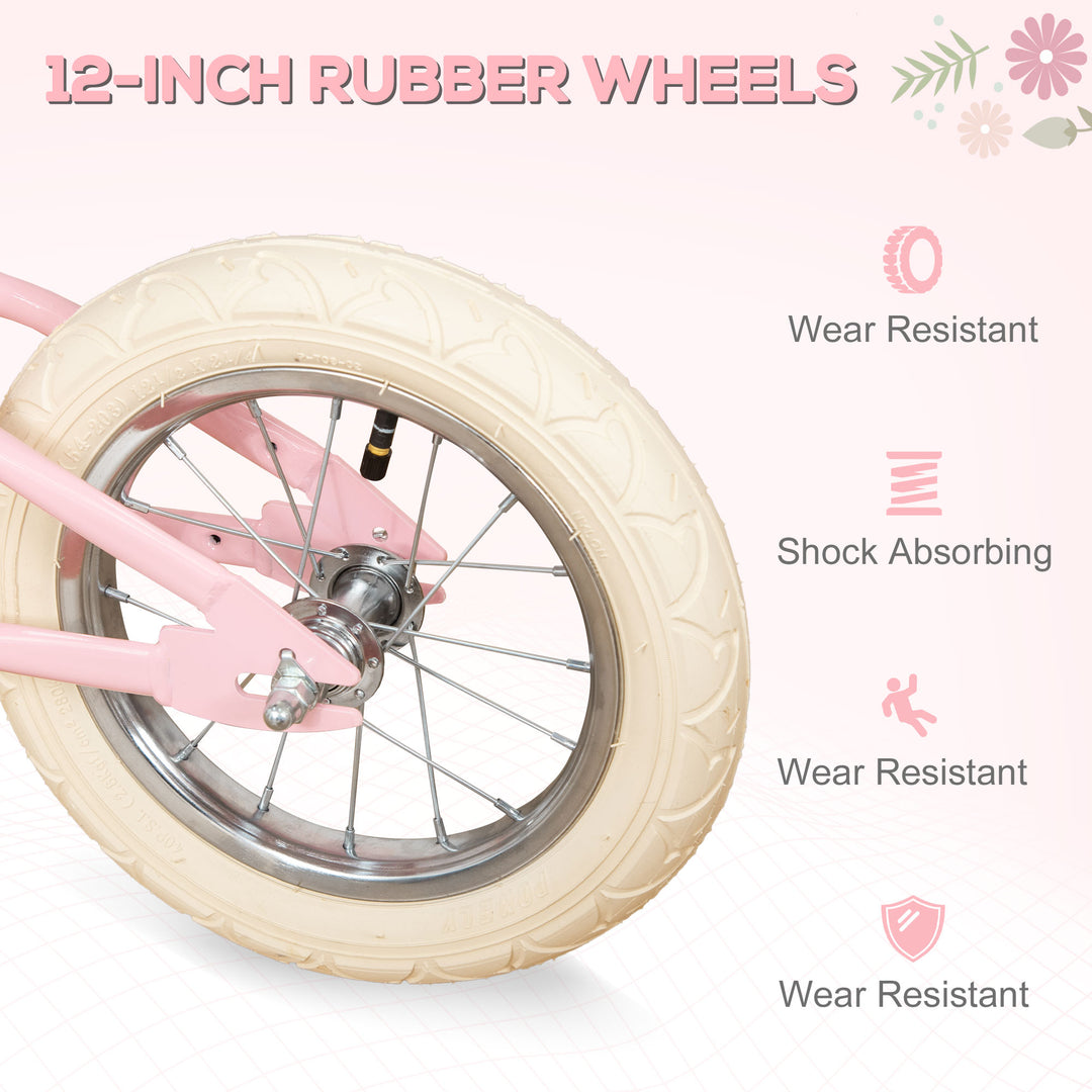 Kids Balance Bikes Toddler No Pedal Training Bicycle for 3-6 Year Old Boys Girls - Pink