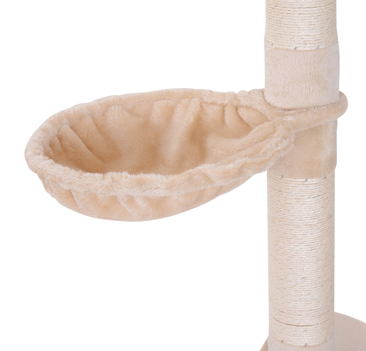 PawHut Floor to Ceiling Cat Tree 5-Tier Kitty Tower Activity Center Scratching Post 230-260cm